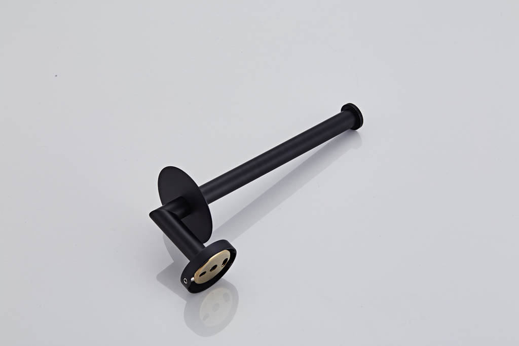 Saniclear Nero dubbele reserve rolhouder mat zwart