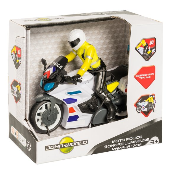 Moto de police sonore et lumineuse