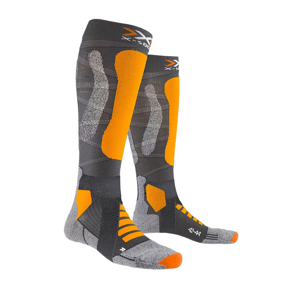 X-Socks SKI TOURING SILVER 4.0 - Chaussettes anthracite/or