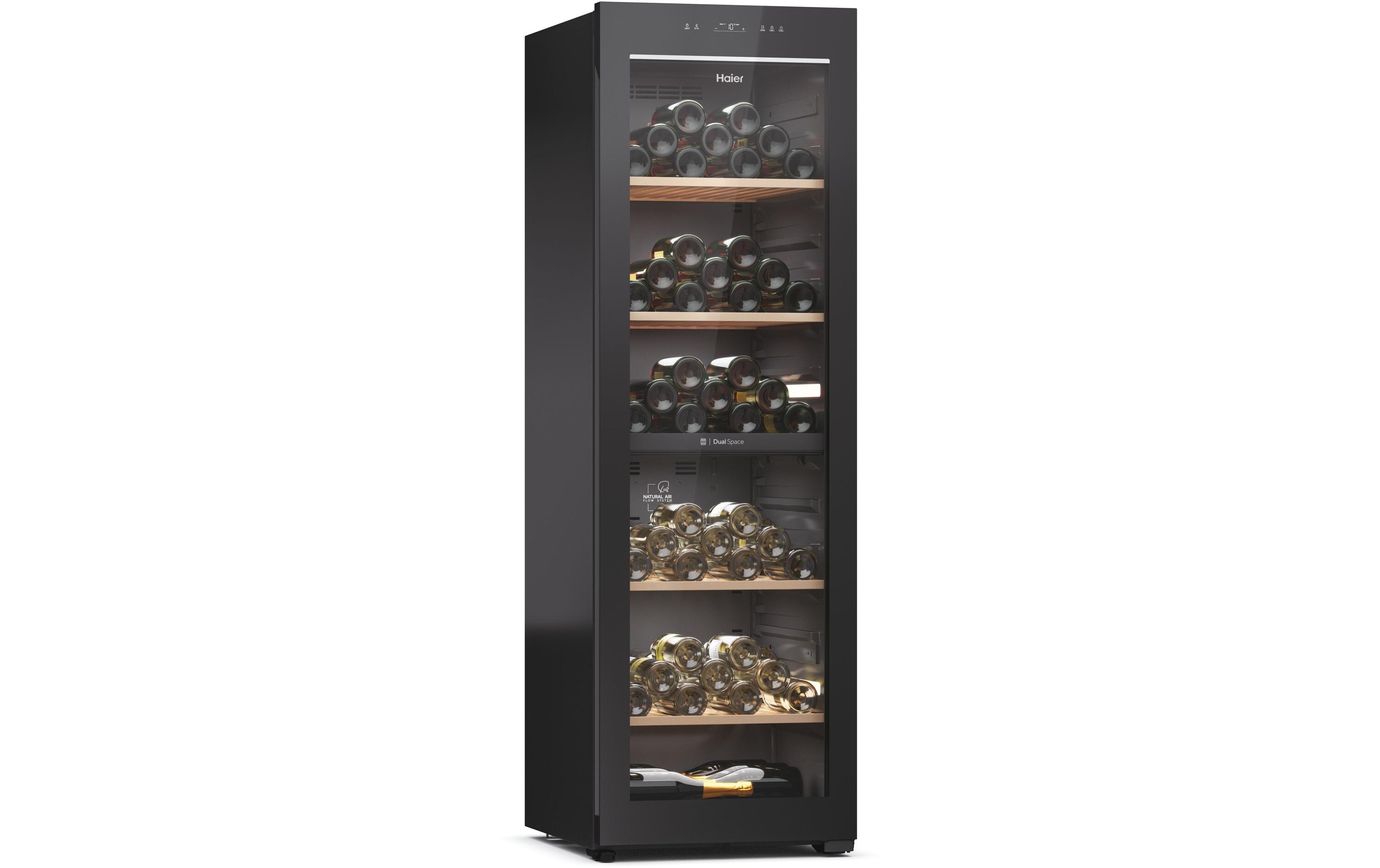 Weinklimaschrank HWS236GDGU1 Schwarz, Rechts, Wechselbar<br>Freistehender Weinkühlschrank