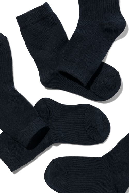 5 paires de chaussettes enfant bleu foncé
