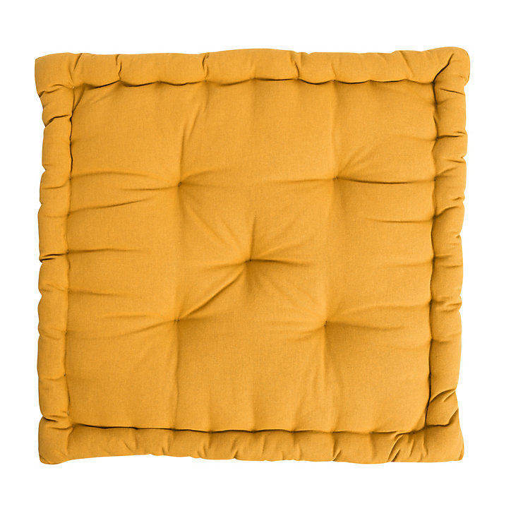 Coussin de sol Zavia 50 x 50 x 8 cm jaune