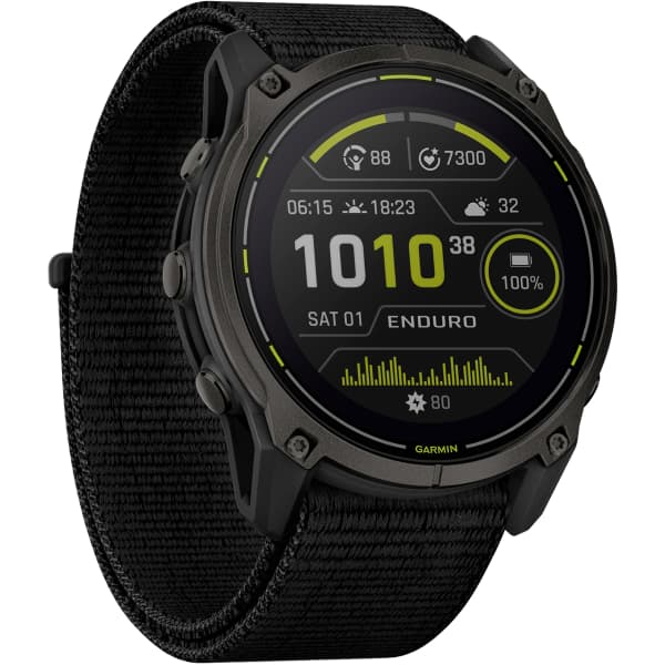 Montre cardio GPS GARMIN ENDURO 3 SAPPHIRE SOLAR TITANE CARBON GREY
