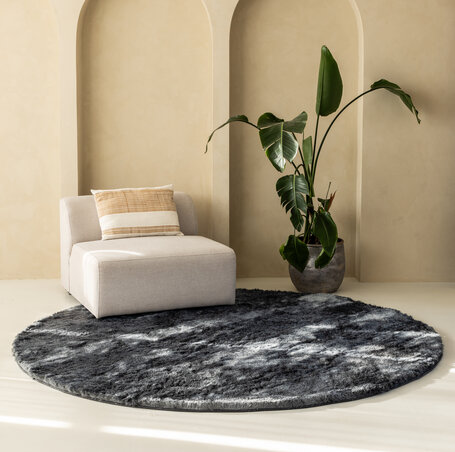Vloerkleed Sense Rond - Antraciet
