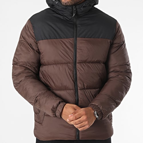Doudoune Capuche Toby Marron Noir