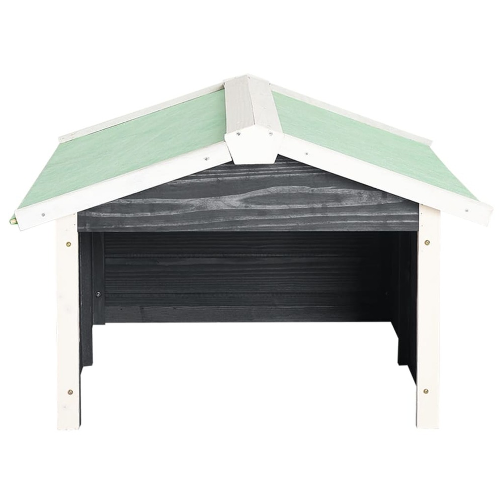 Garage de tondeuse à gazon 72x87x50 cm gris et blanc sapin