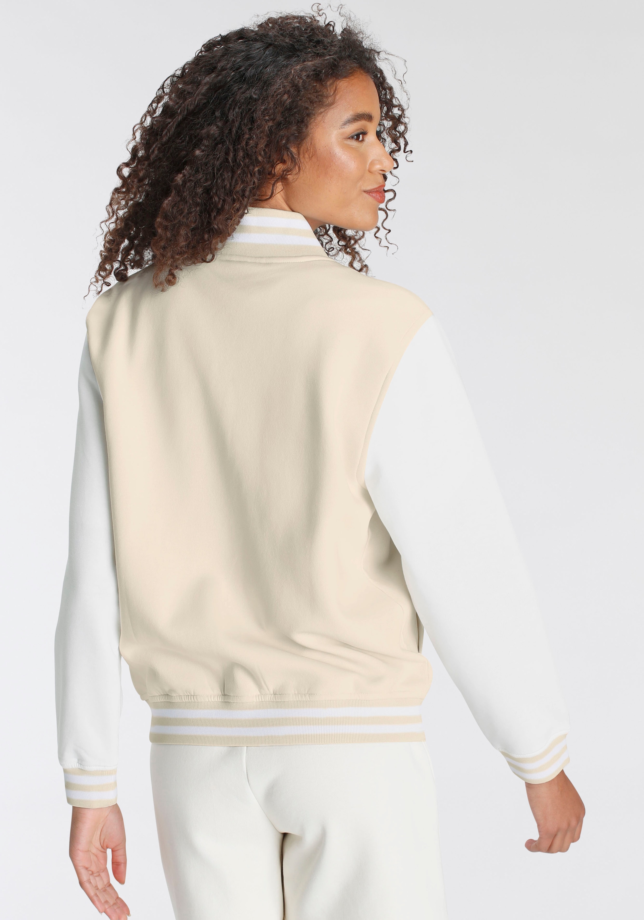 LSCN by LASCANA Sweatjacke , im College Stil, Loungeanzug