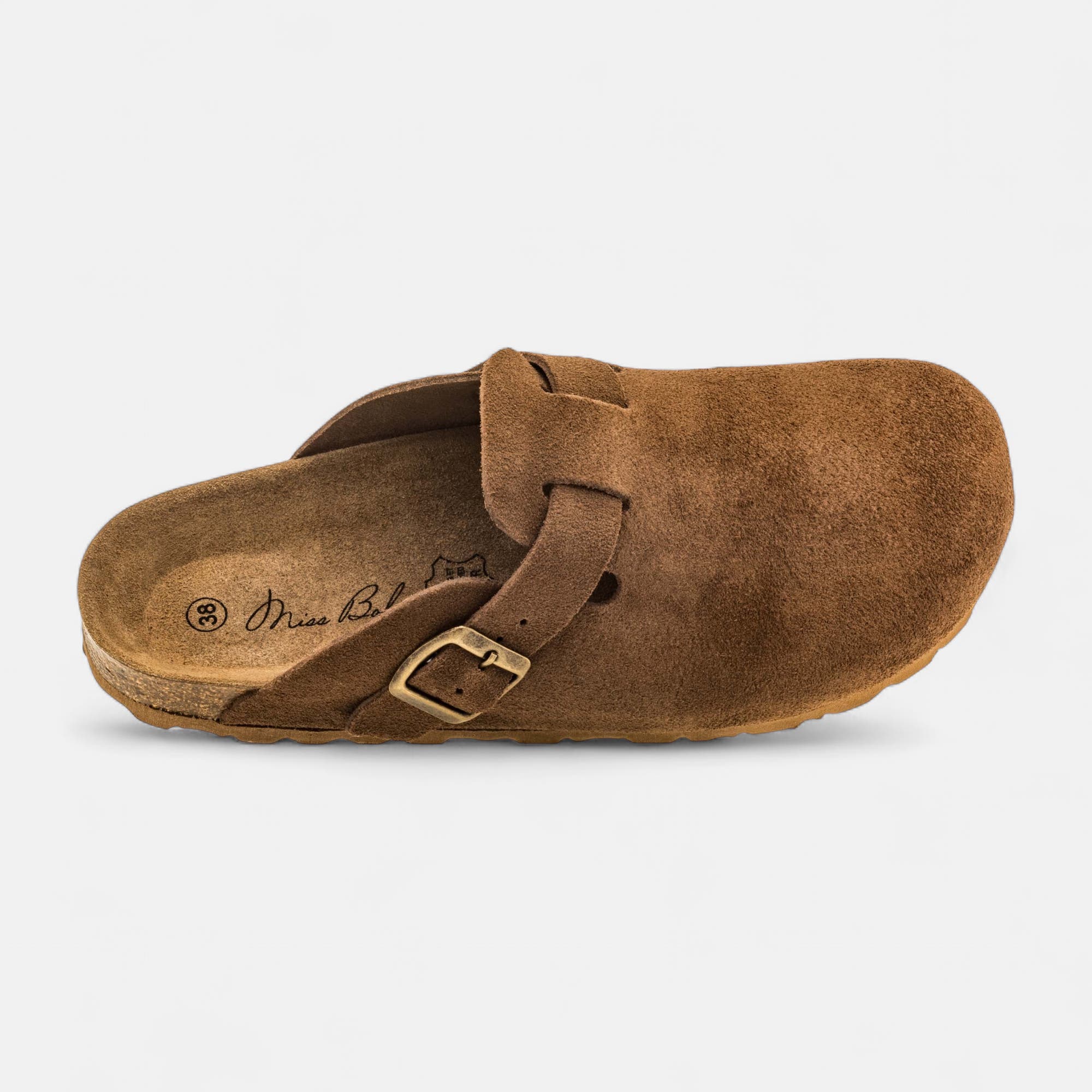 Mules Femme en cuir marron