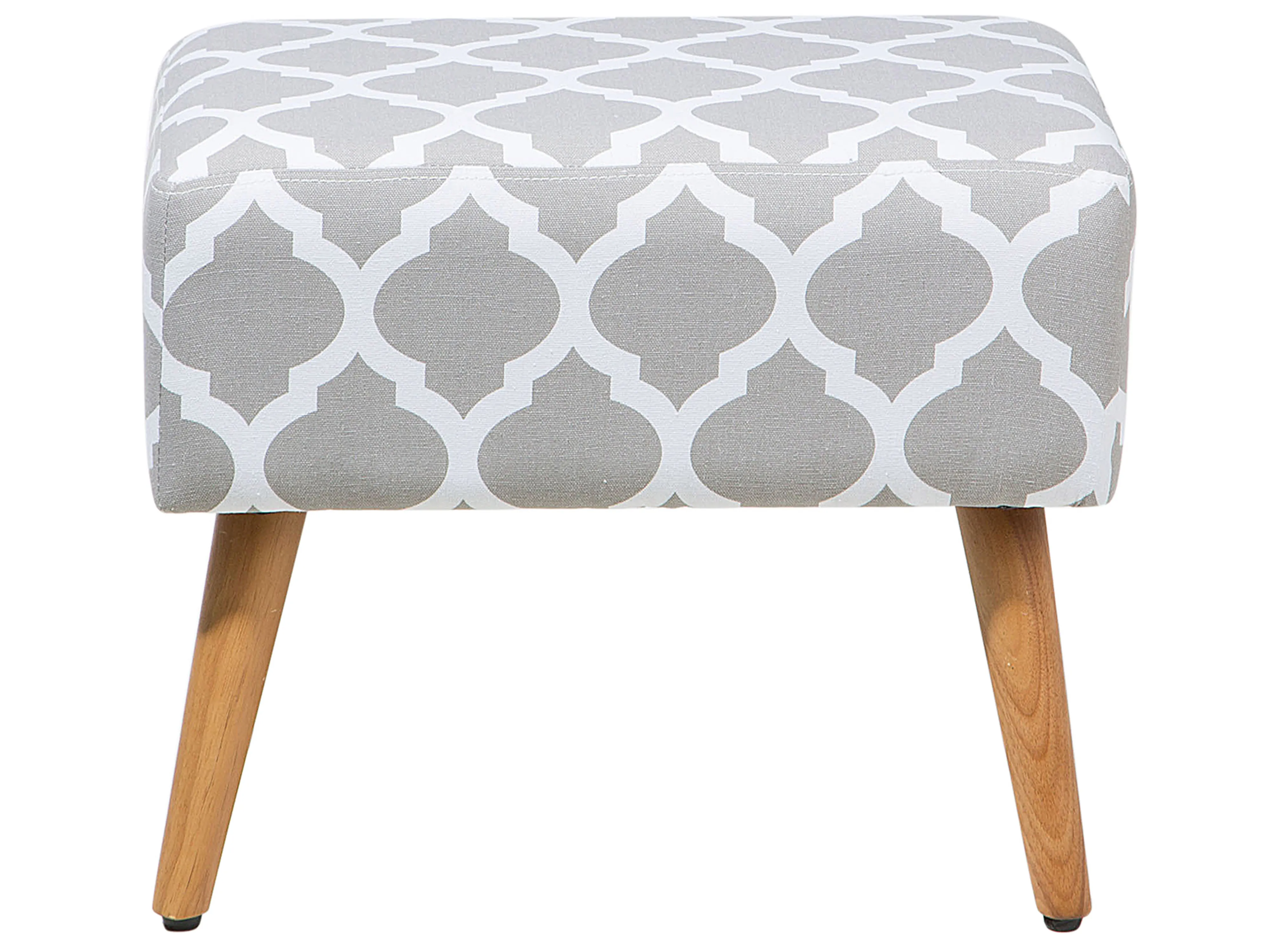 Hocker MANTEO Katoen Lichtgrijs