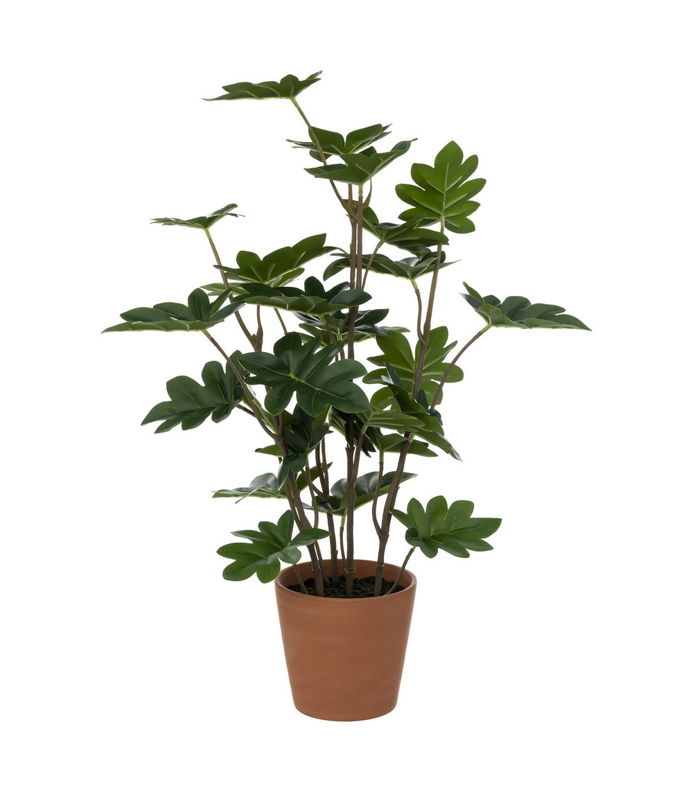 Plante artificielle philodendron dans pot en terre cuite d. 42 x h. 65 cm
