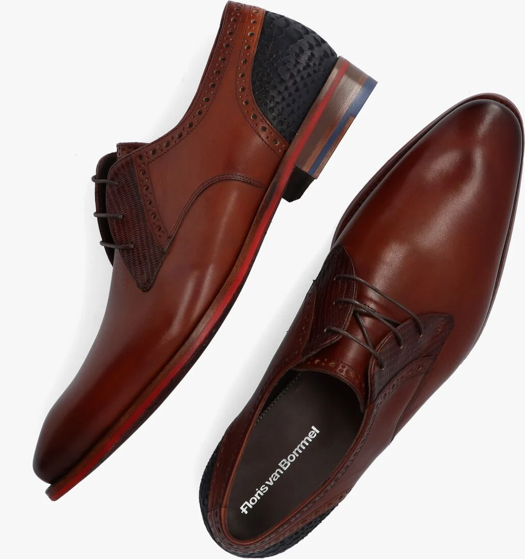 FLORIS VAN BOMMEL cognac floris van bommel nette schoenen 18107