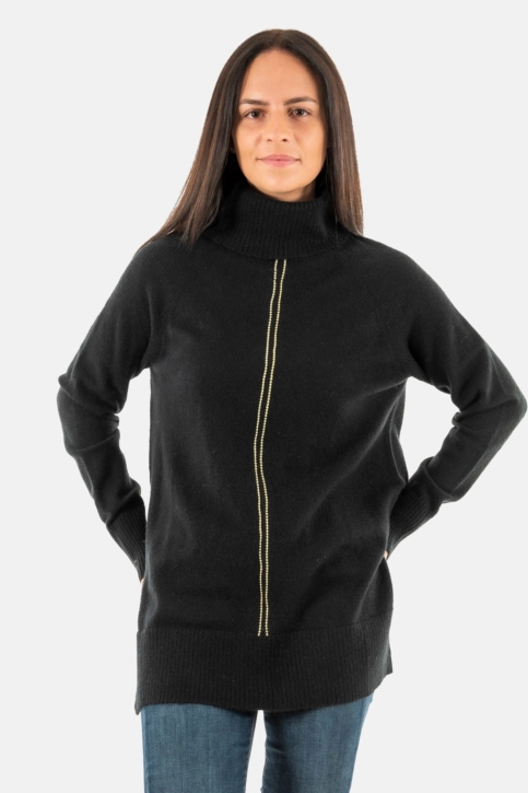 gilets cardigans lola casademunt jersey cuello alto negro