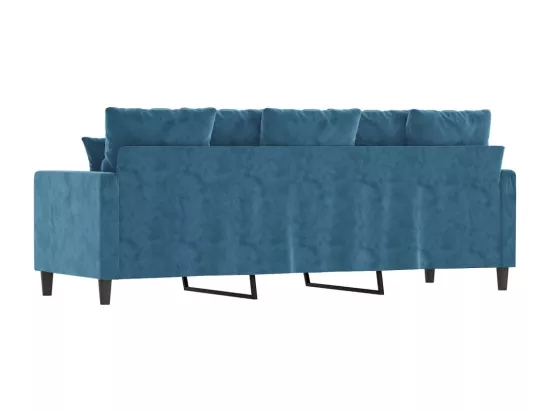 Canapé à 3 places Bleu 180 cm Velours