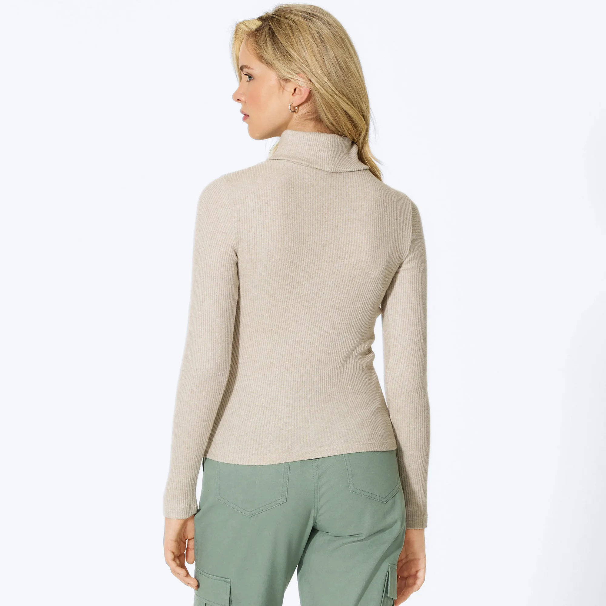Damen-Pullover mit Ripp-Muster