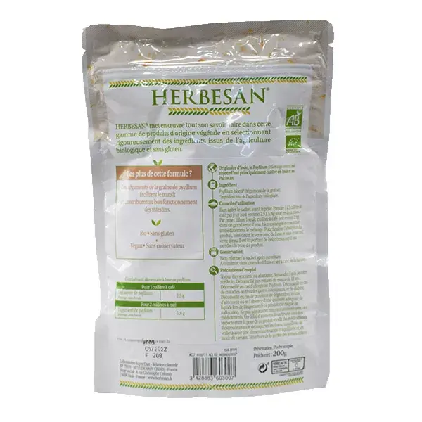 Herbesan Superfood Psyllium Bio 200g