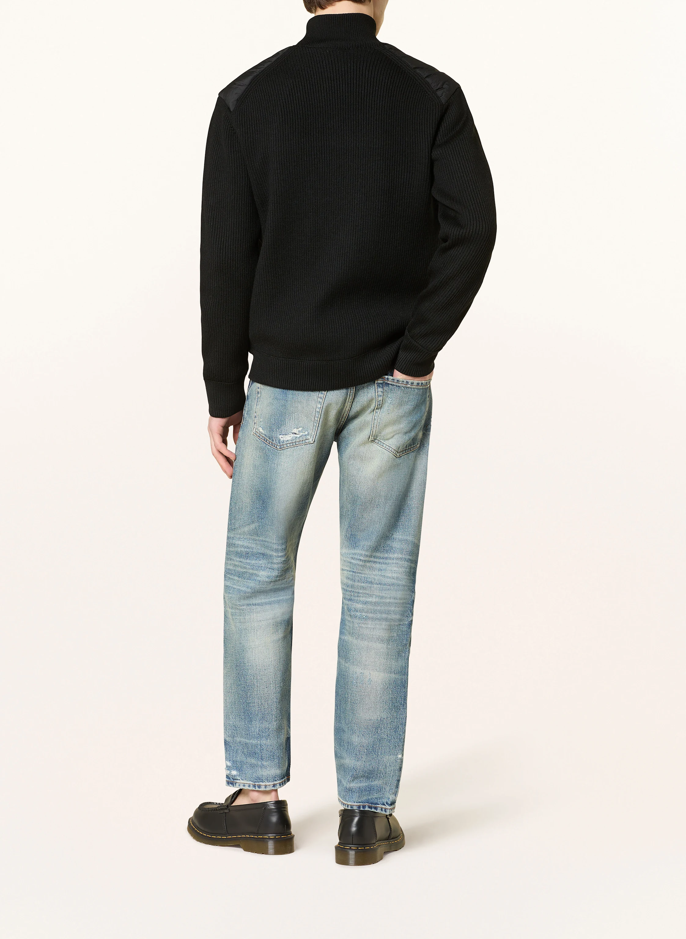 BOSS Strickjacke KYDALBRIO im Materialmix