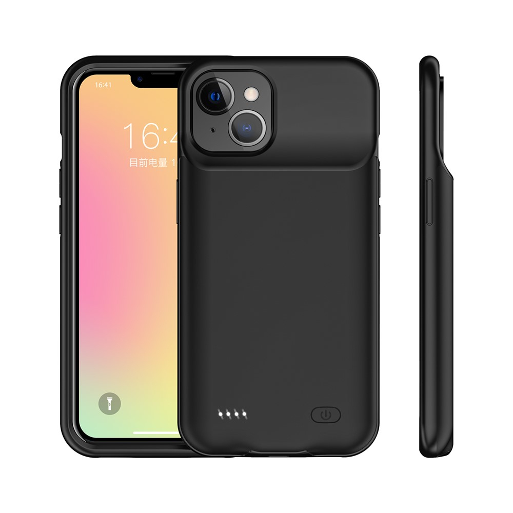 iPhone 13 Mini Backpack Akku Case Schutzhülle (6000mAh) - Schwarz