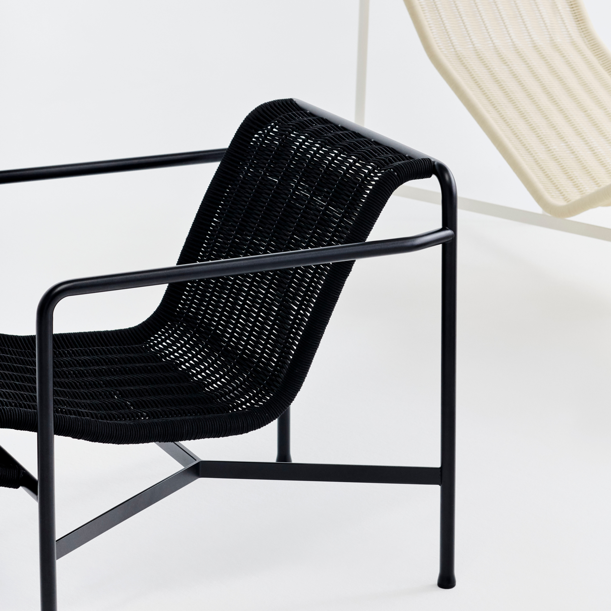 Loungestoel Palissade Cord laag antraciet