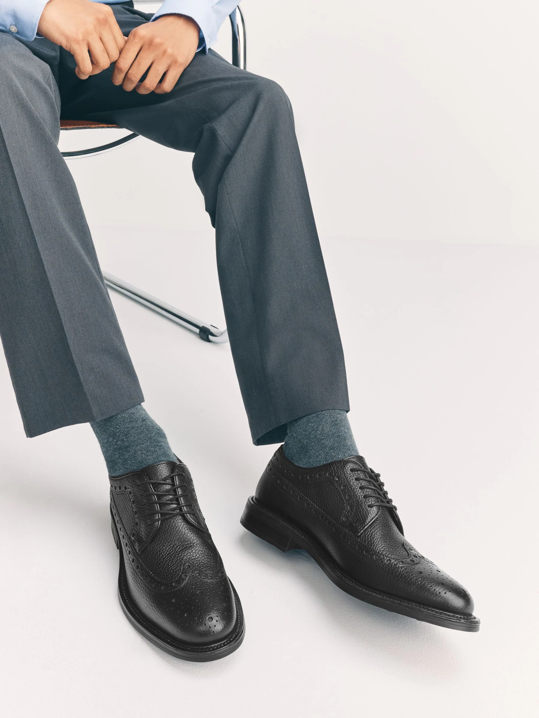 Zwart - Heritage brogue-schoenen