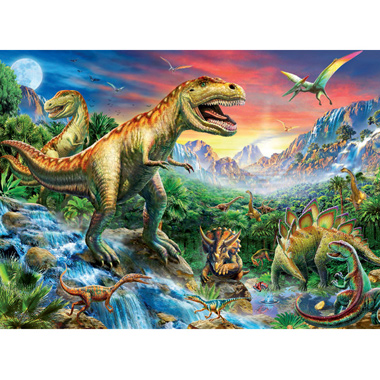 Ravensburger puzzel Bij de dinosaurussen - 100 stukjes