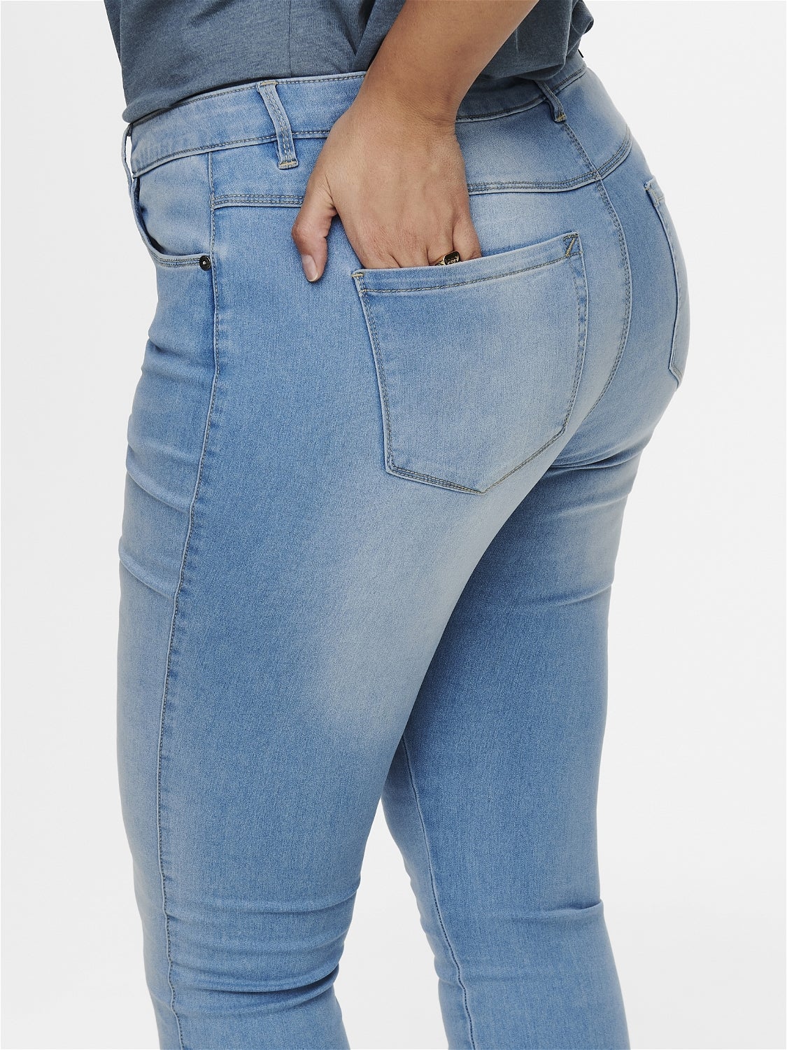 CARAUGUSTA Hohe Taille Skinny Fit Jeans Light Blue Denim