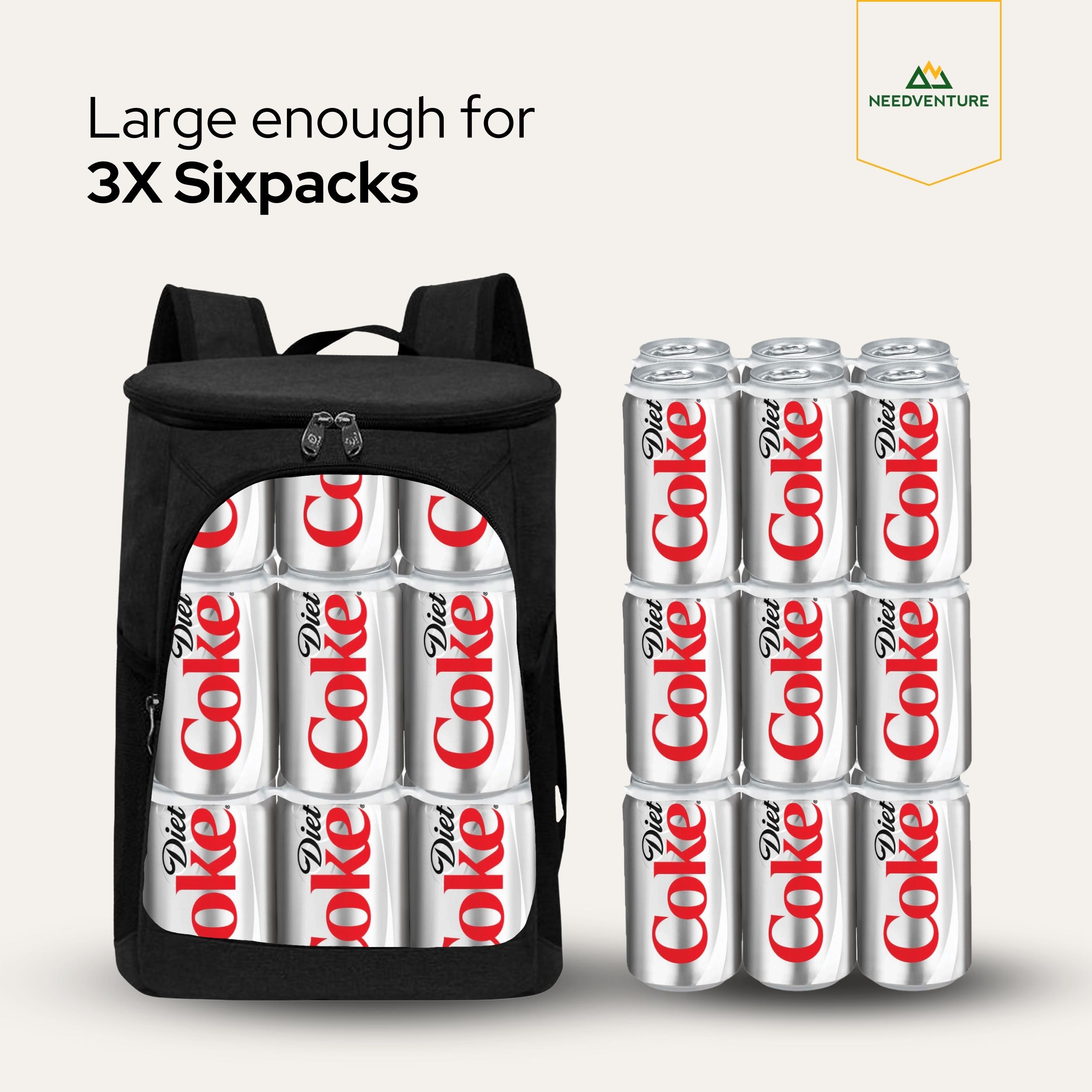 Needventure 20 Liter Black koelrugzak