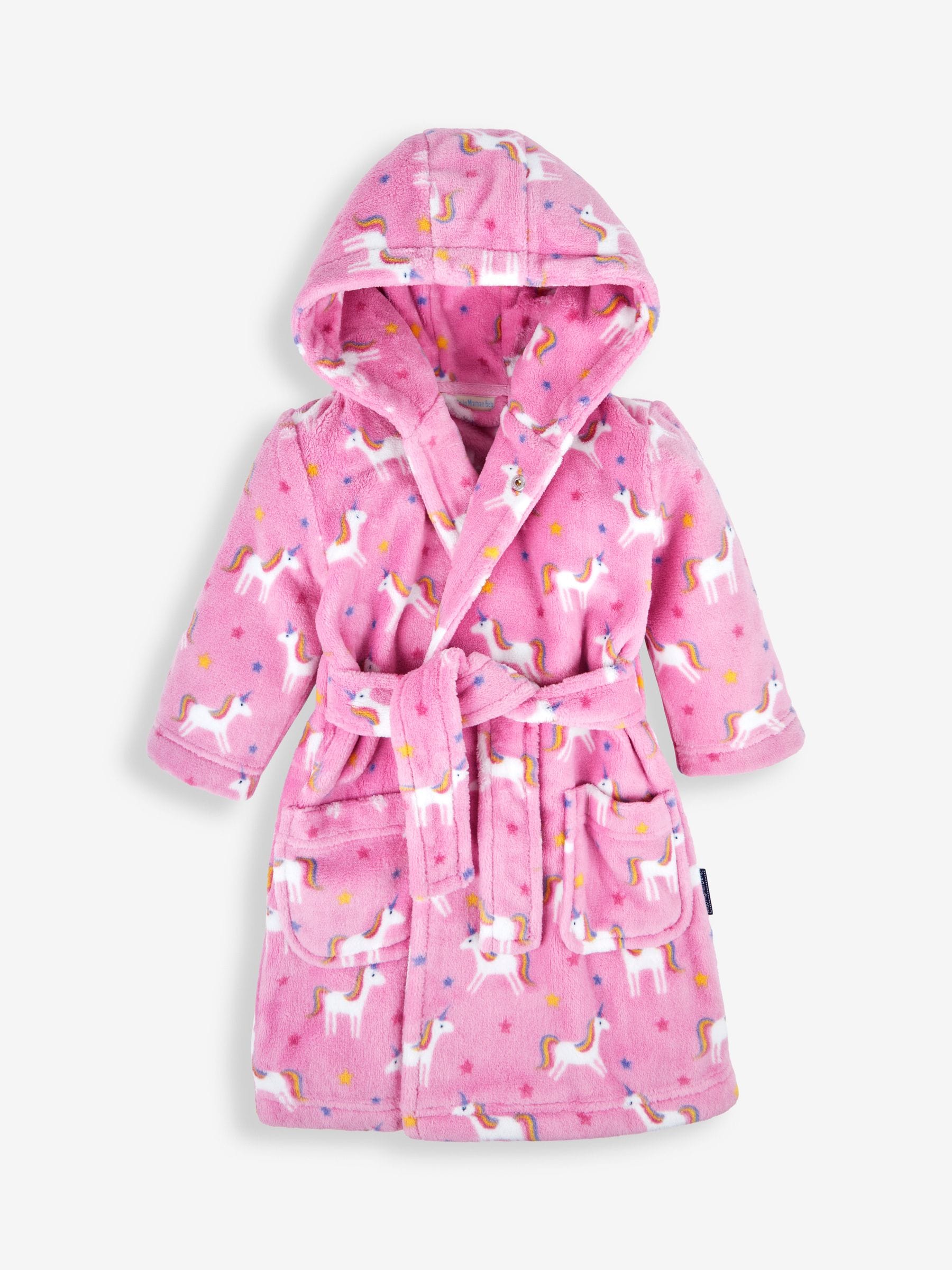 JoJo Maman Bébé - Badjas met eenhoornprint voor meisjes