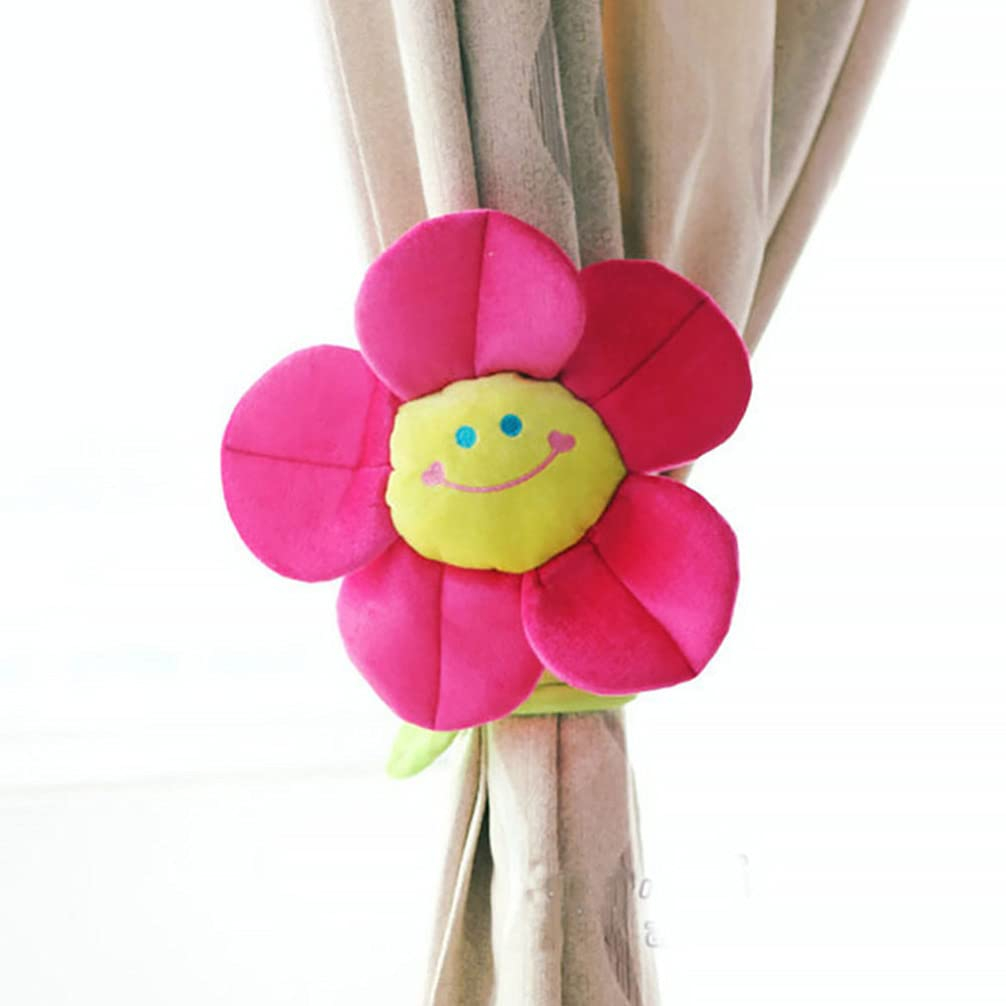 (10er Set) 30cm Plüsch Vorhang Raffhalter Binder Kinderzimmer Deko Biegbare Gardinenhalter - Blumen