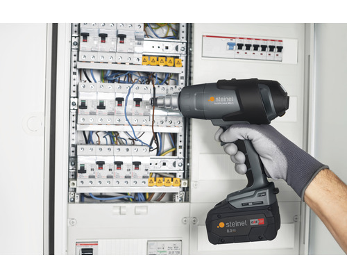 Steinel accu heteluchtblazer mobiele warmte MH3, inclusief 8 Ah accu en lader