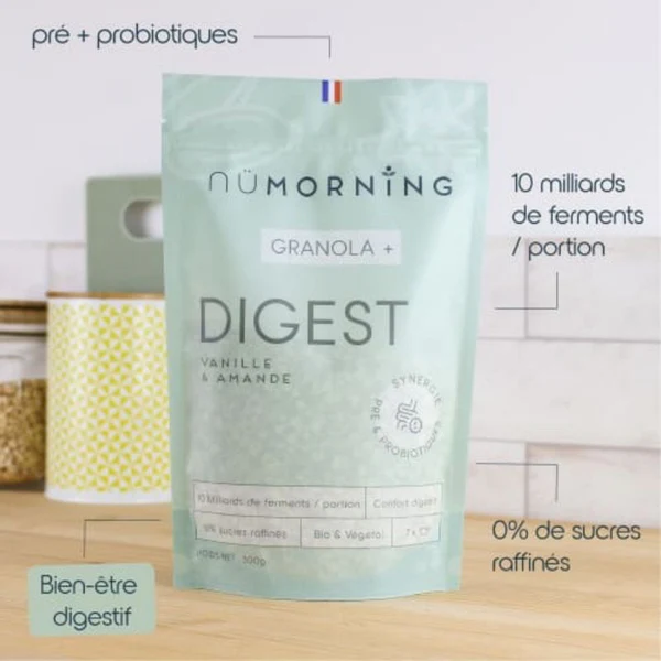 Nümorning Granola DIGEST - Vanille amande et pré & probiotiques 300 g