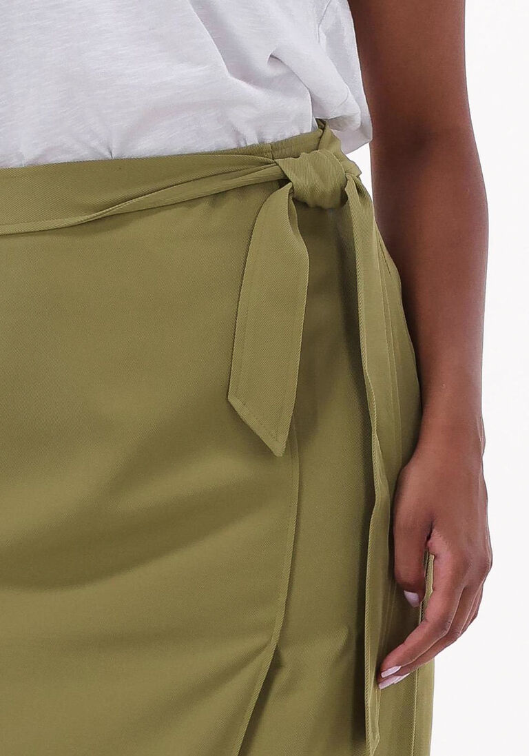 ANOTHER LABEL groene another label midirok bryn skirt