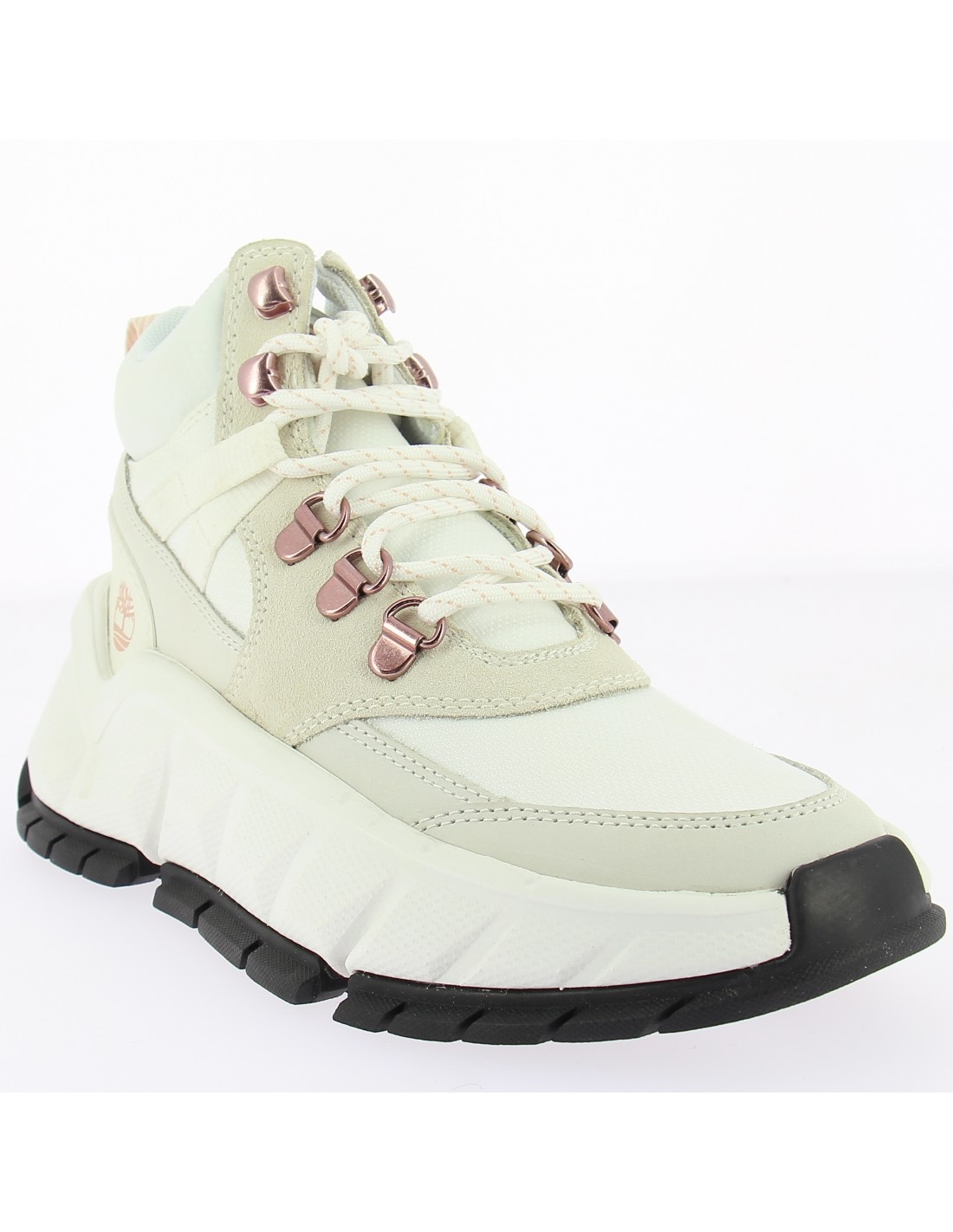 timberland boots baskets femme tblk turbo hiker whi cuir blanc