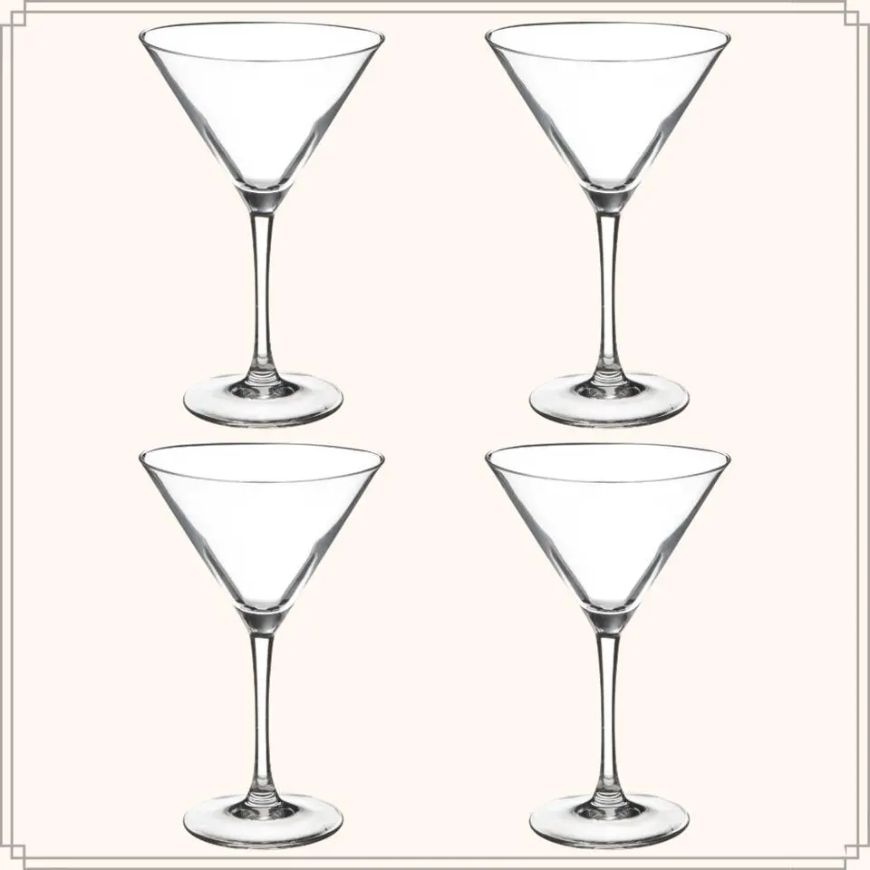 OTIX Martini Glazen Transparant 4 Stuks 300 ml Cocktail Set