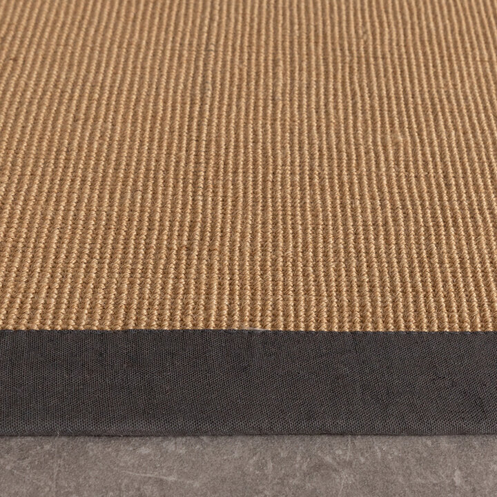 Sisal vloerkleed - Tulum Border Antraciet