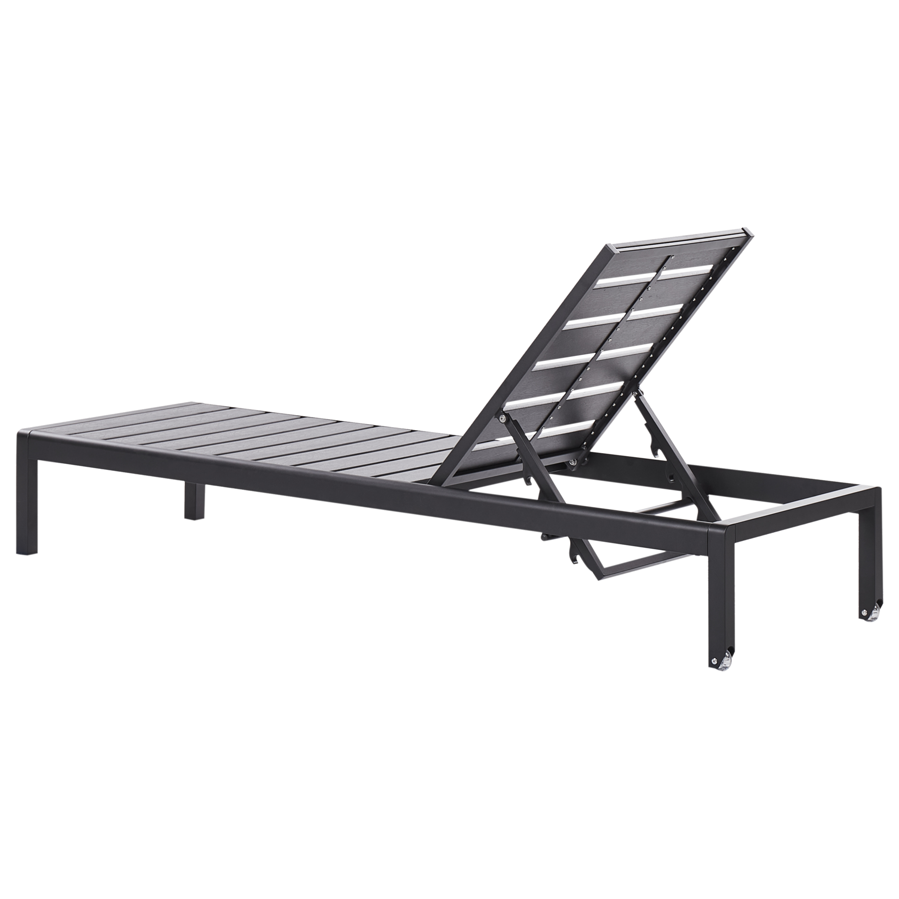 Beliani - NARDO  - Ligstoel - Zwart - Aluminium