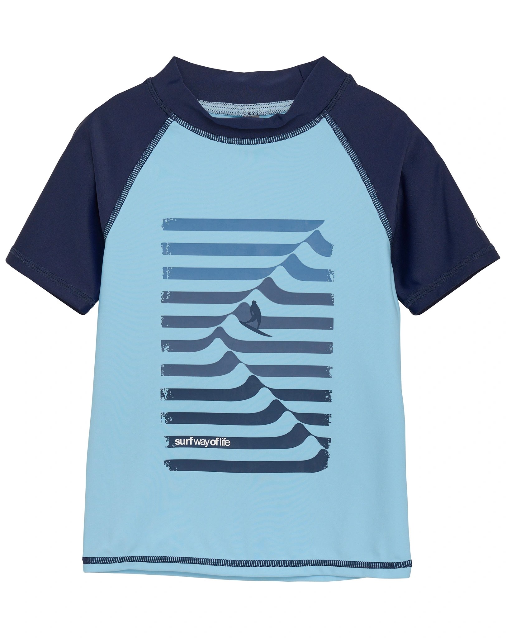 Badeshirt SURF WAY OF LIFE in cerulean