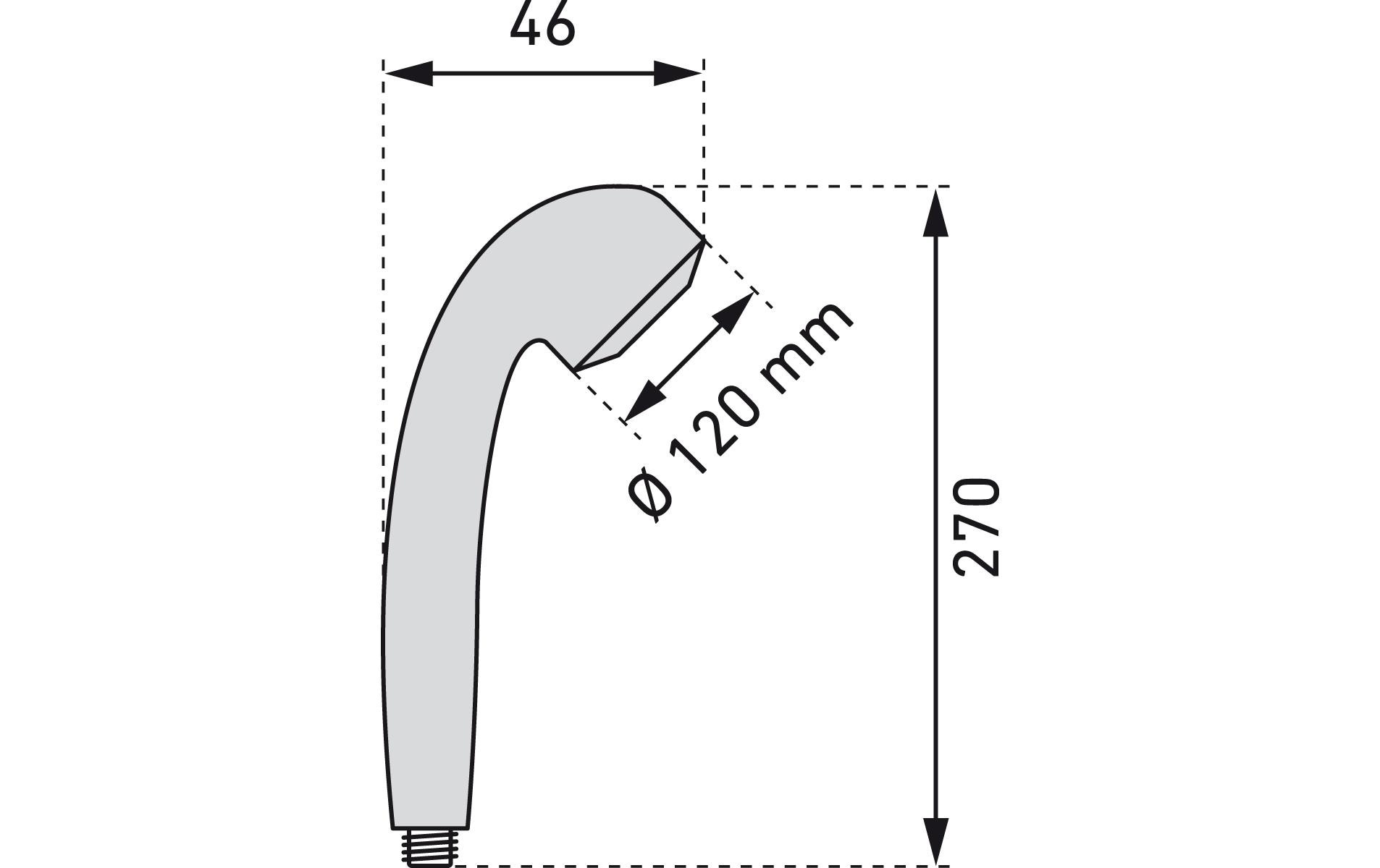 diaqua® Handbrause »Tabit PCR, 1/2, Schwarz matt«