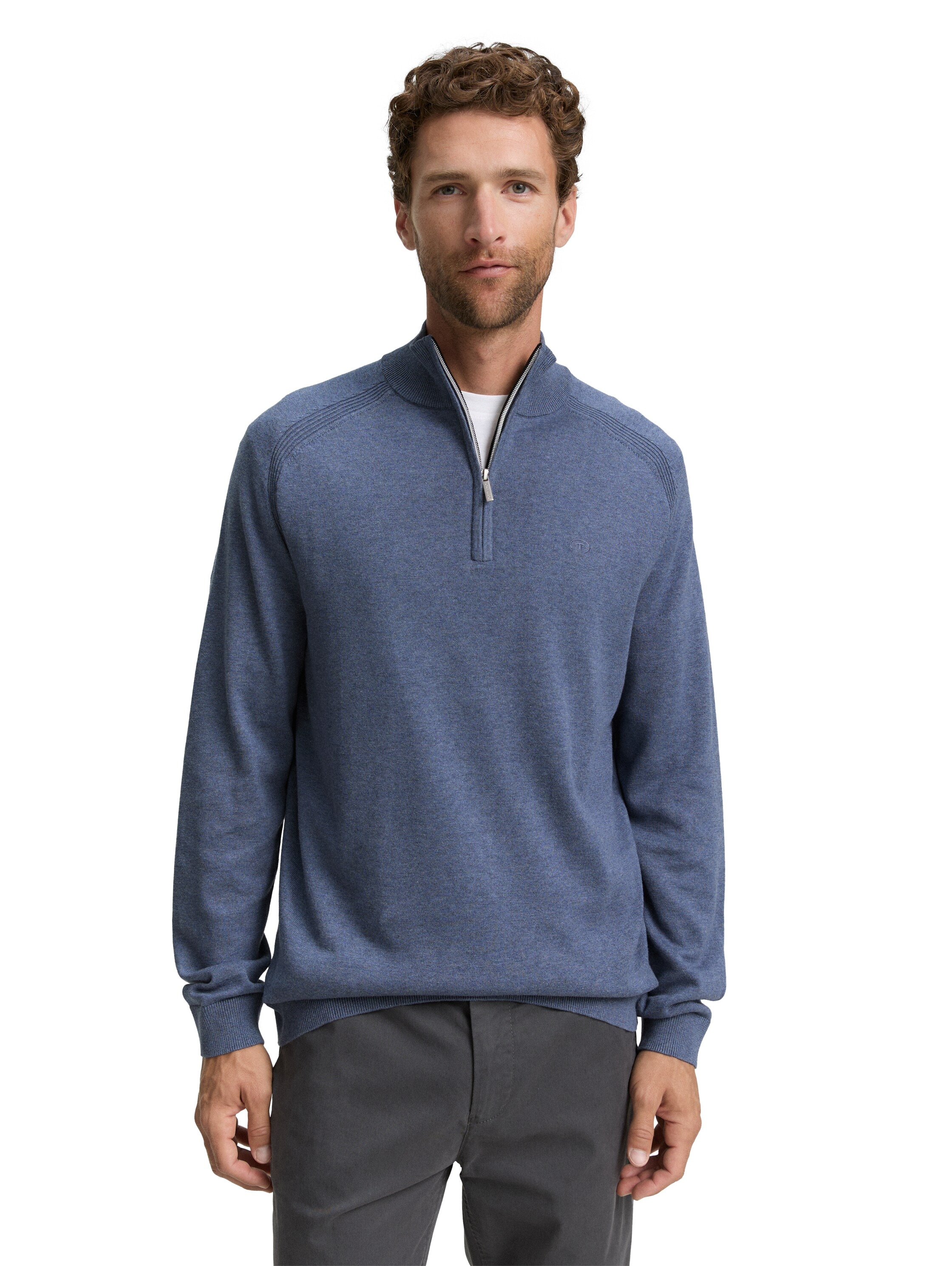 TOM TAILOR Troyer , mit Logo Stickerei