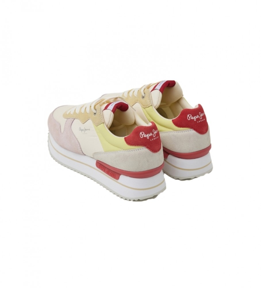 Tênis Pepe Jeans de couro combinado Rusper Sweet multicolorido