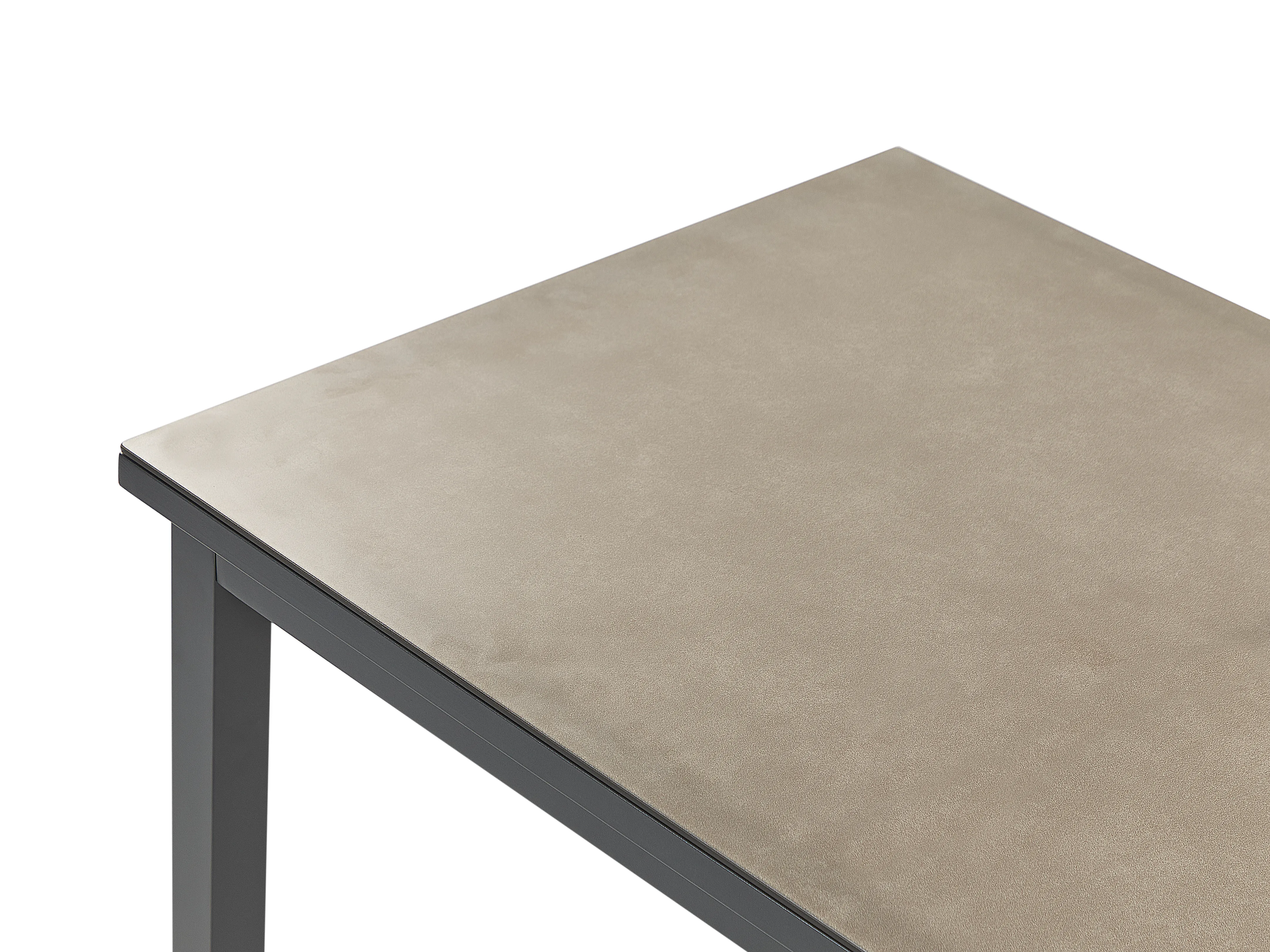 Tuin hoekloungeset met tafel 5-zits MESSINA linkszijdig Metaal Zandbeige