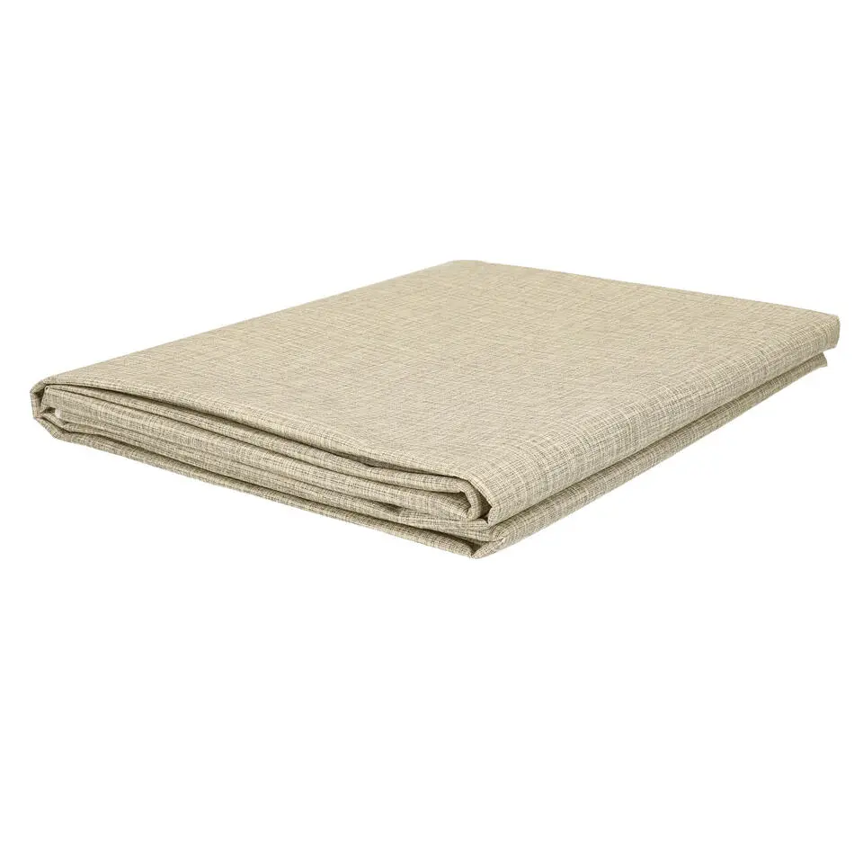 Bellatio design Tafelzeil - taupe - linnen look - 140 x 245 cm