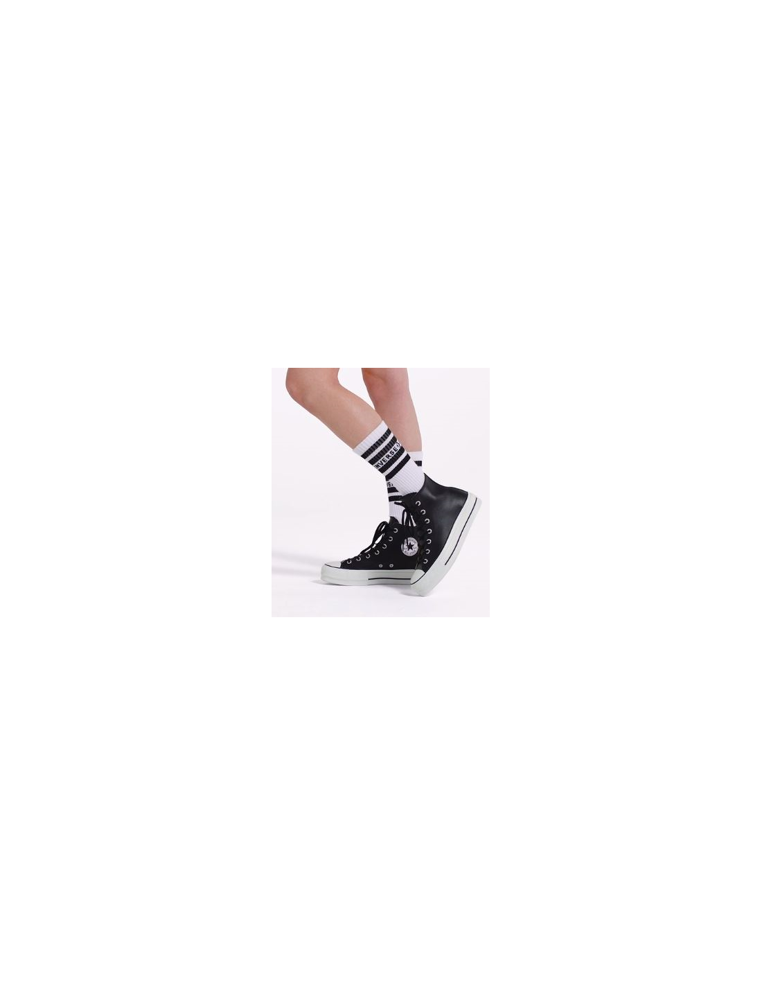 converse sneakers compensées montantes femme chuck taylor lift clean hi noir