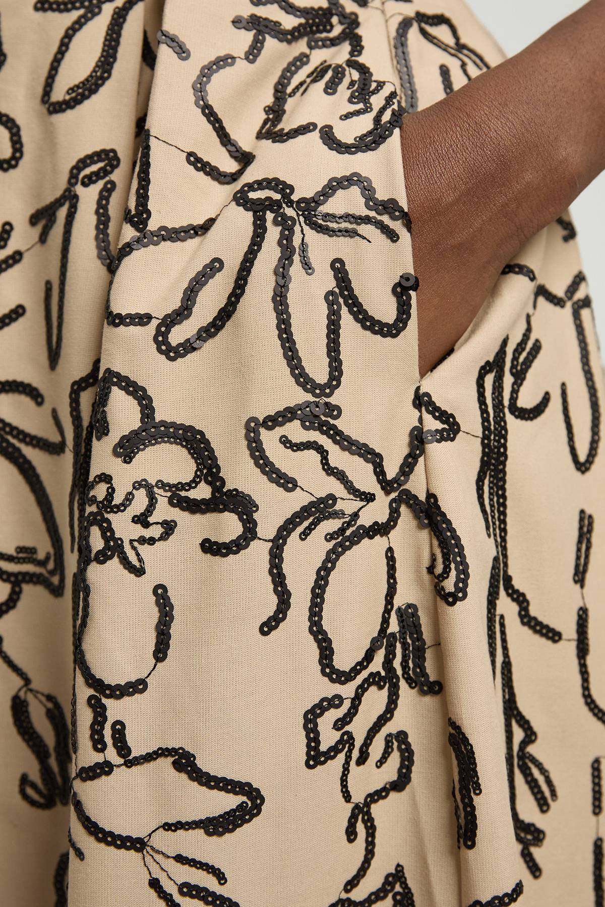 KarenMillen Jupe Midi En Lin Avec Sequins Mats