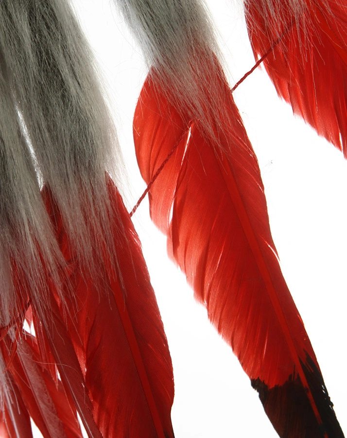 Indianer-Kopfschmuck ITUHA in grau/bunt