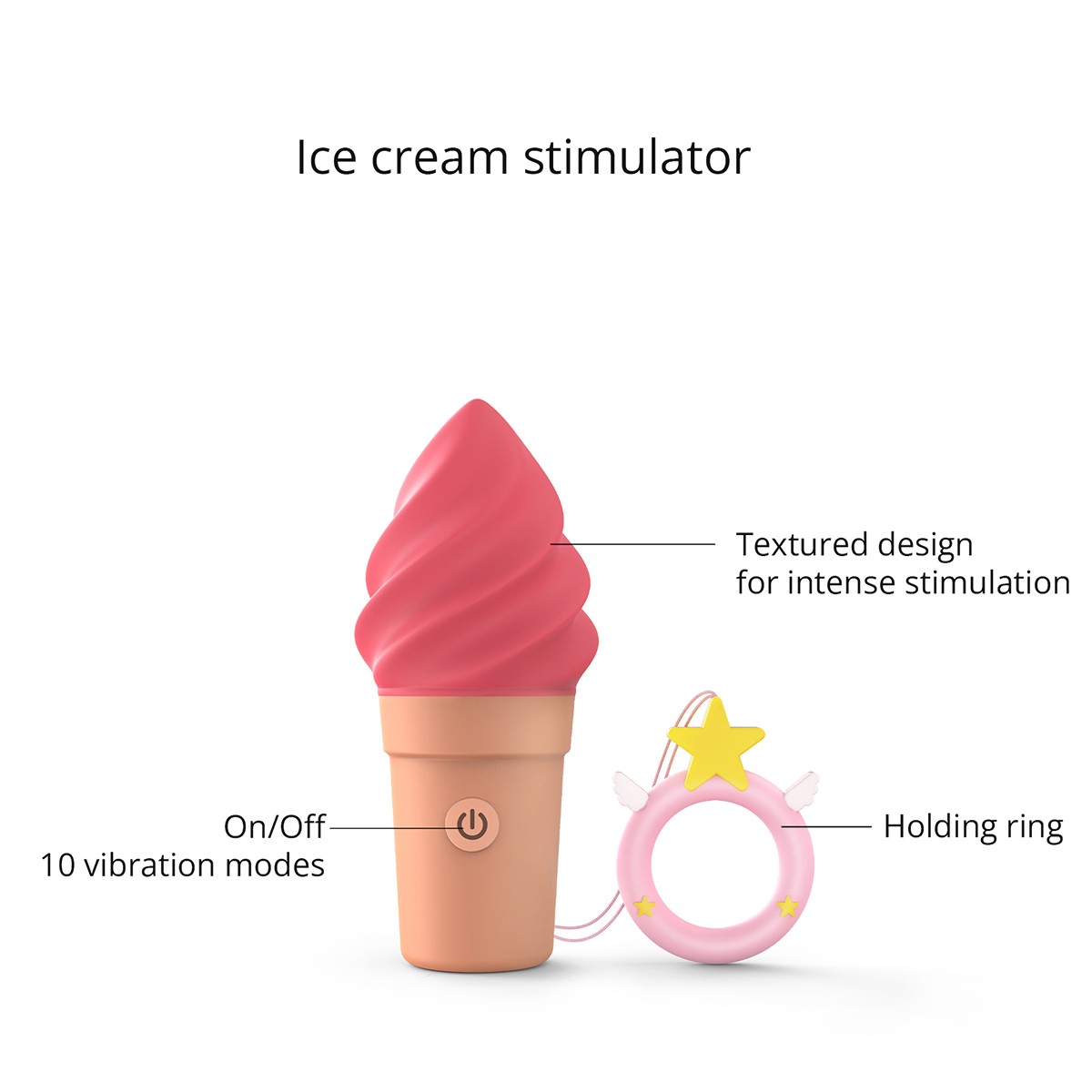 Stimulateur clitoridien - Cand' Ice - Rasberry Jolly - 10 modes