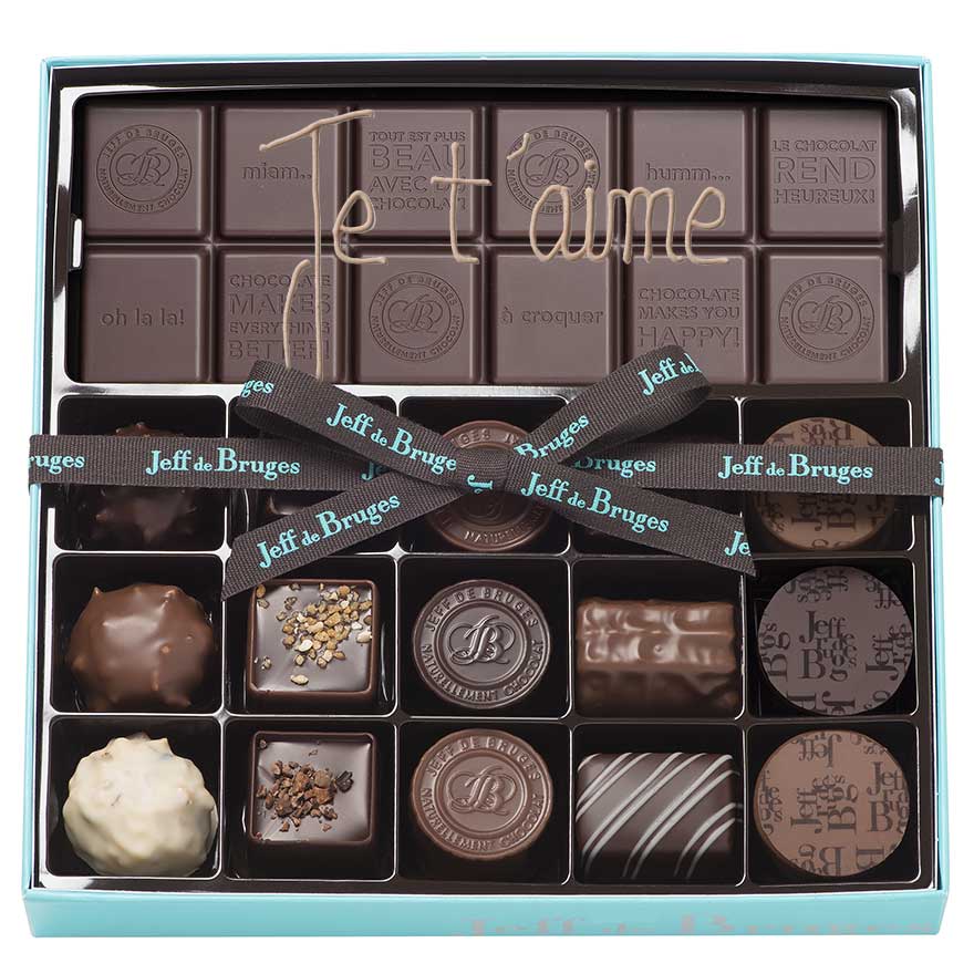 Boite 15 Chocolats Assortis et Tablette Chocolat Noir 80% Personnalisée