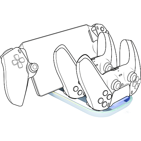 Playstation 5 DualSense tredobbelt ladestation