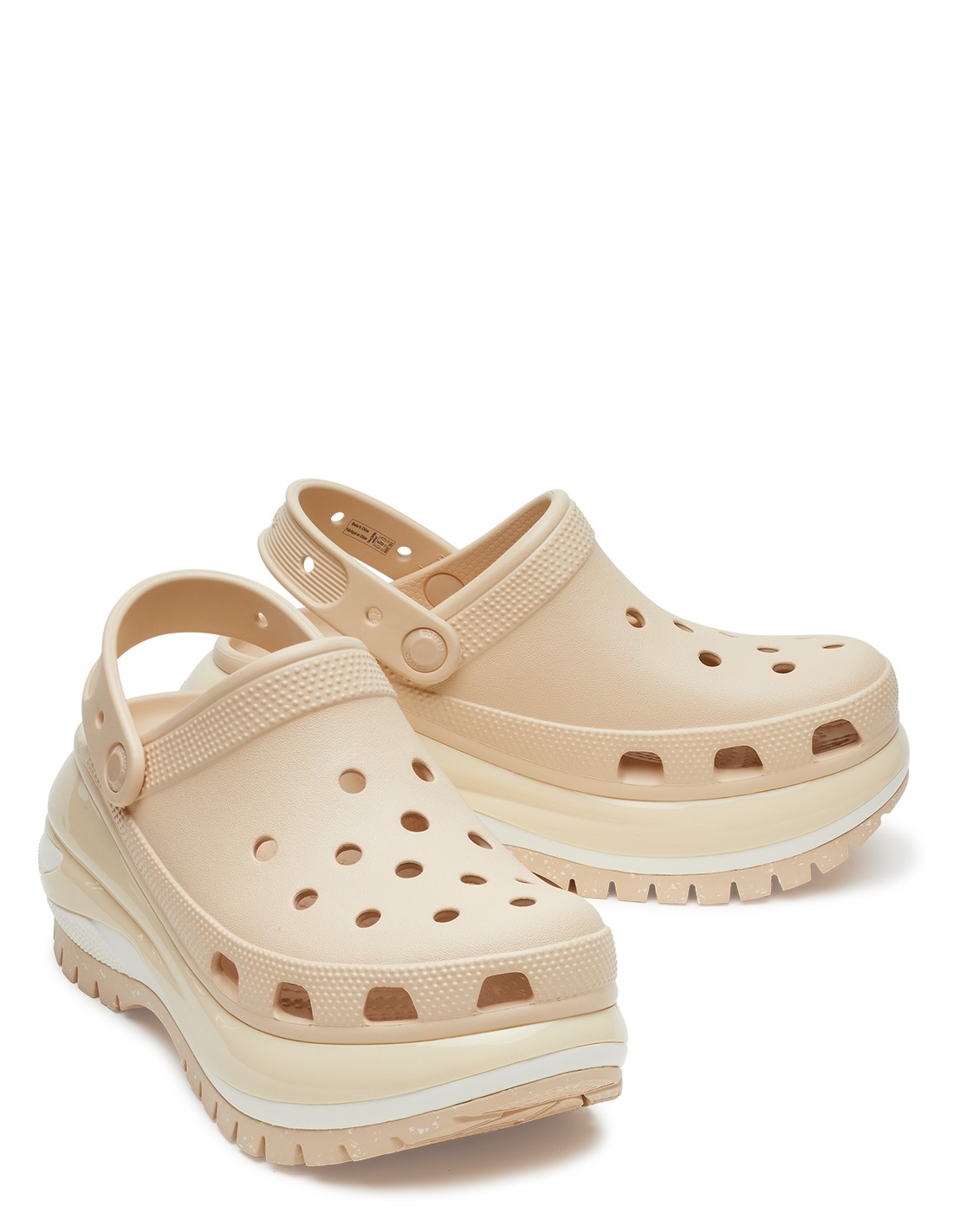crocs Sabots Compensés Femme Mega Crush Clog stk Beige