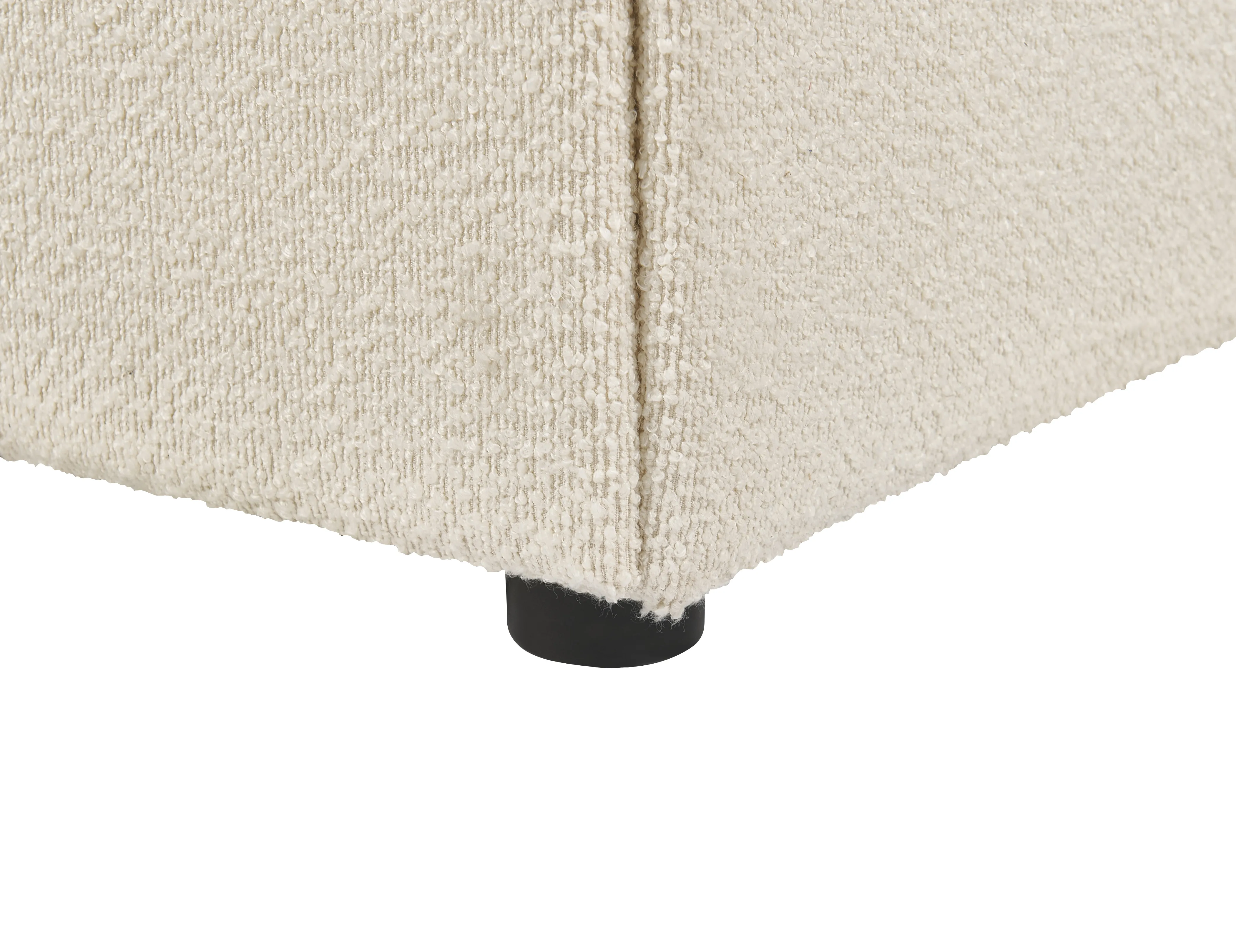 Bed met opbergruimte Bouclé QUILLIEN 180 x 200 cm Lichtbeige