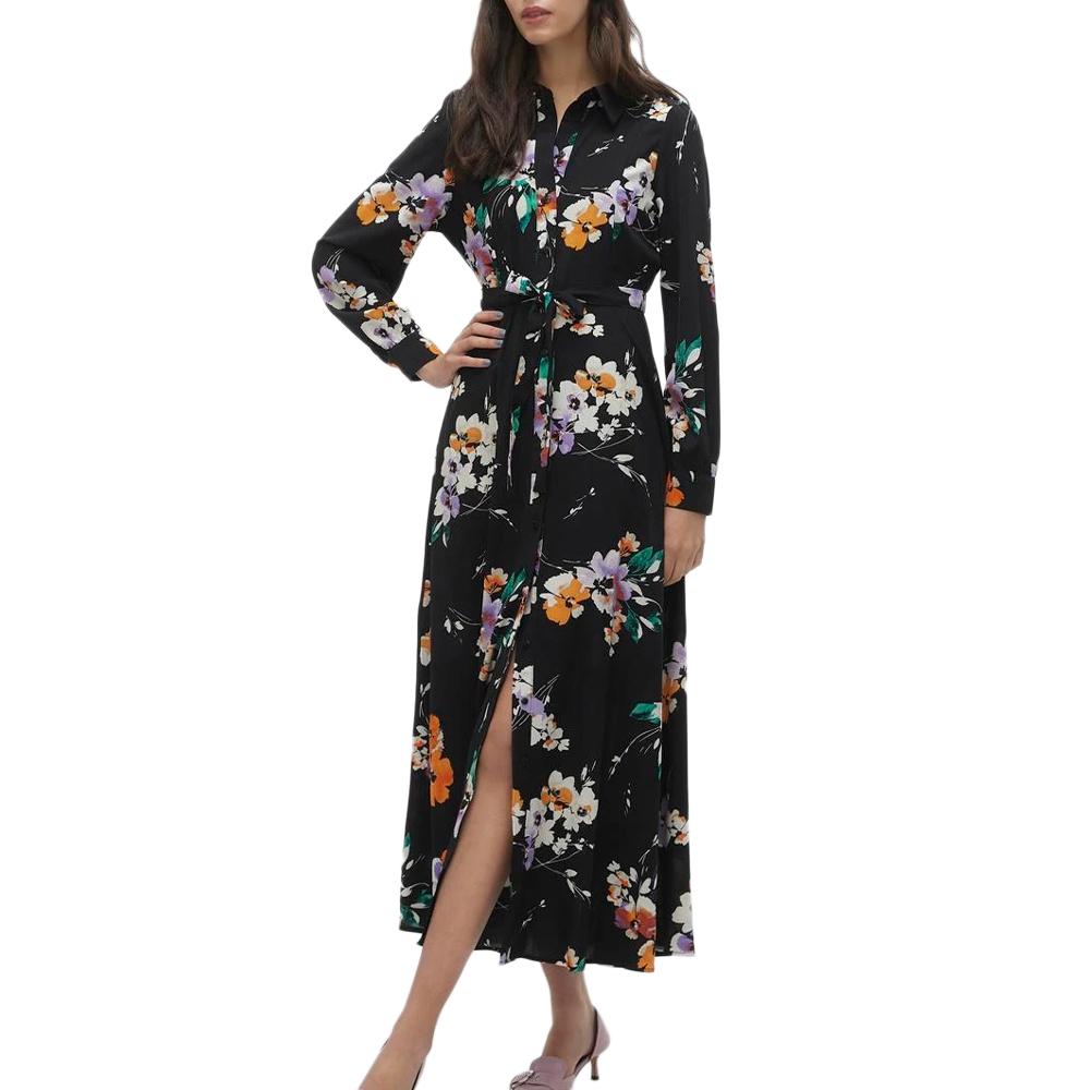 Vero Moda Robe Noire à Moifs Femme Vero Moda Shilah Naja